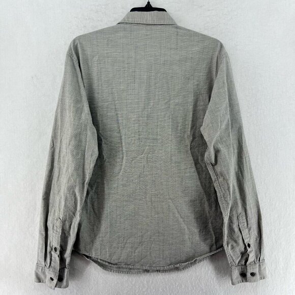Patagonia Button Up Shirt Mens M Gray Poplin Long Sleeve Collared Organic Cotton - Picture 2 of 12